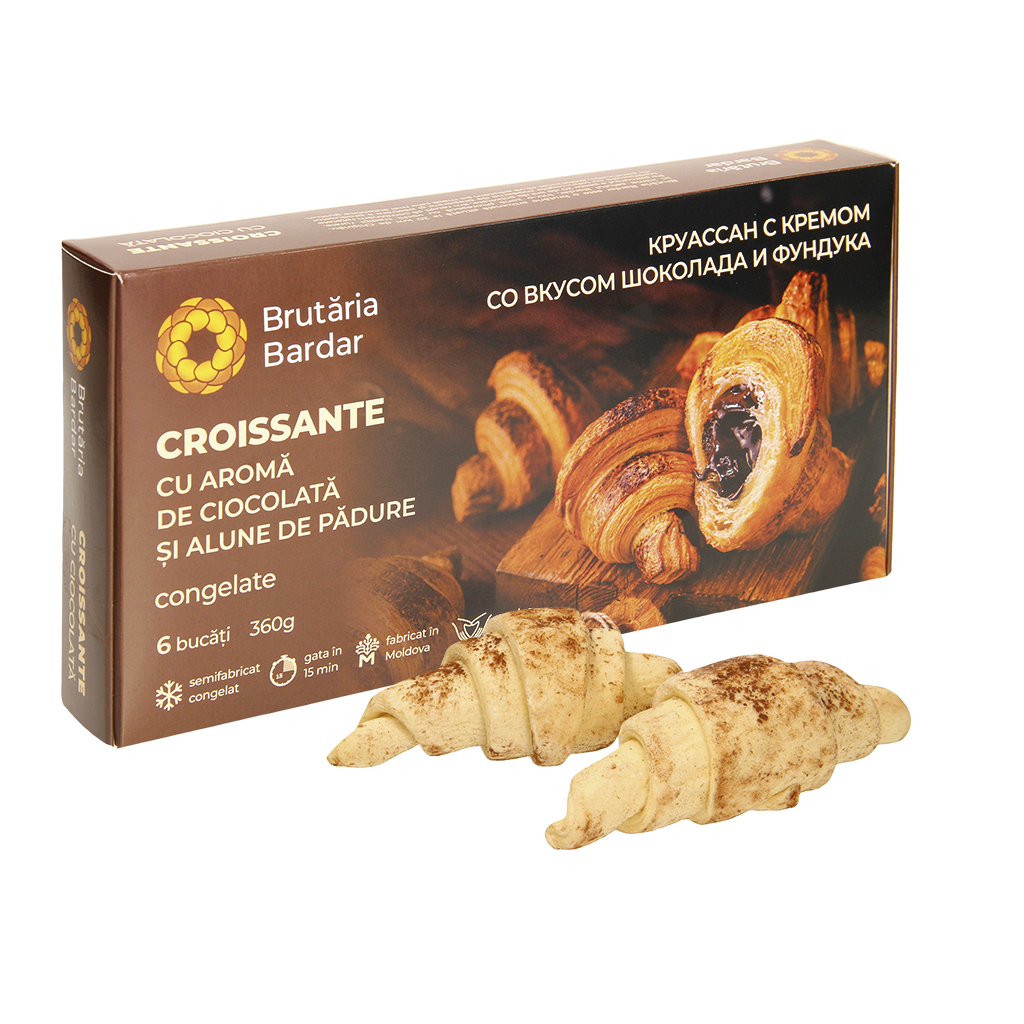 Bladerdeeg met 14% vulling met chocolade-hazelnootsmaak, met