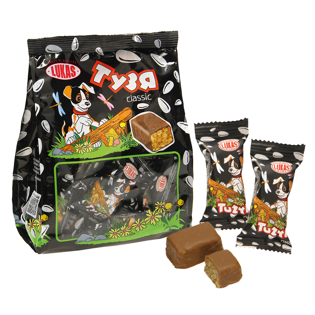 Конфеты с грильяжным корпусом из семян подсолнечника частичн