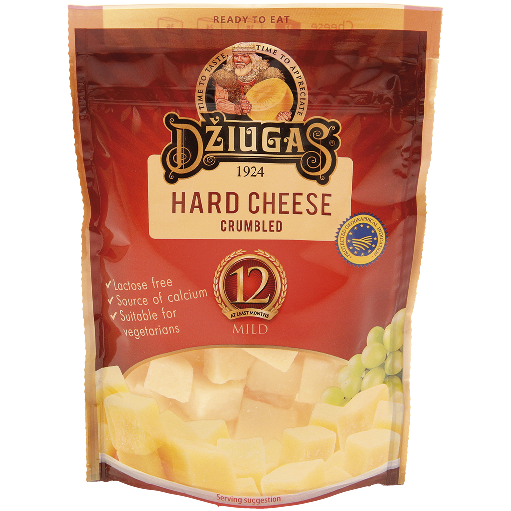 Harde kaas "Dzhugas" 40% vet in droge stof, verkruimeld