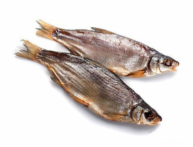 Blauwneus (Vimba vimba), gezouten en gedroogd