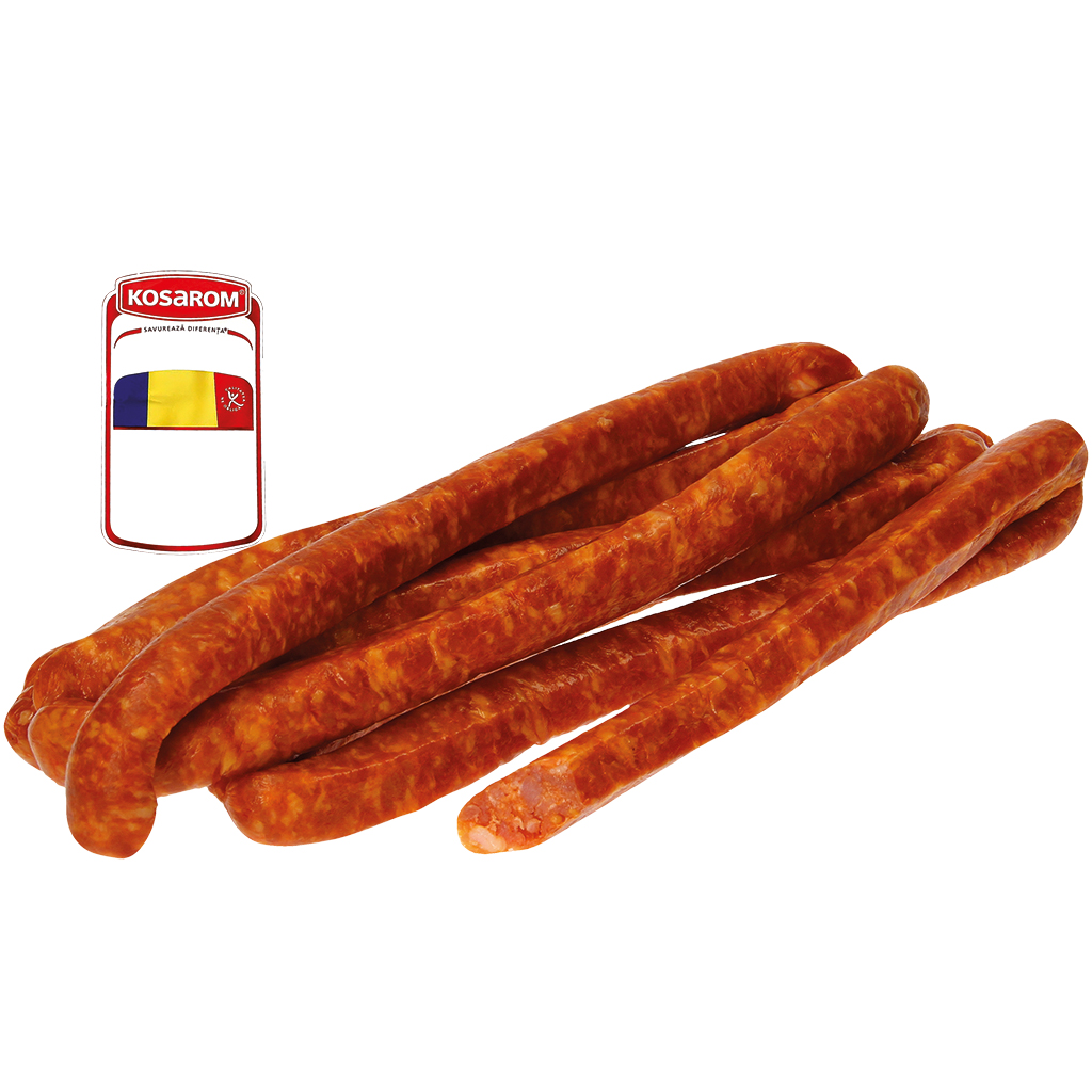 Gerookte grove worst "Carnaciori Grill cu boia" met paprika