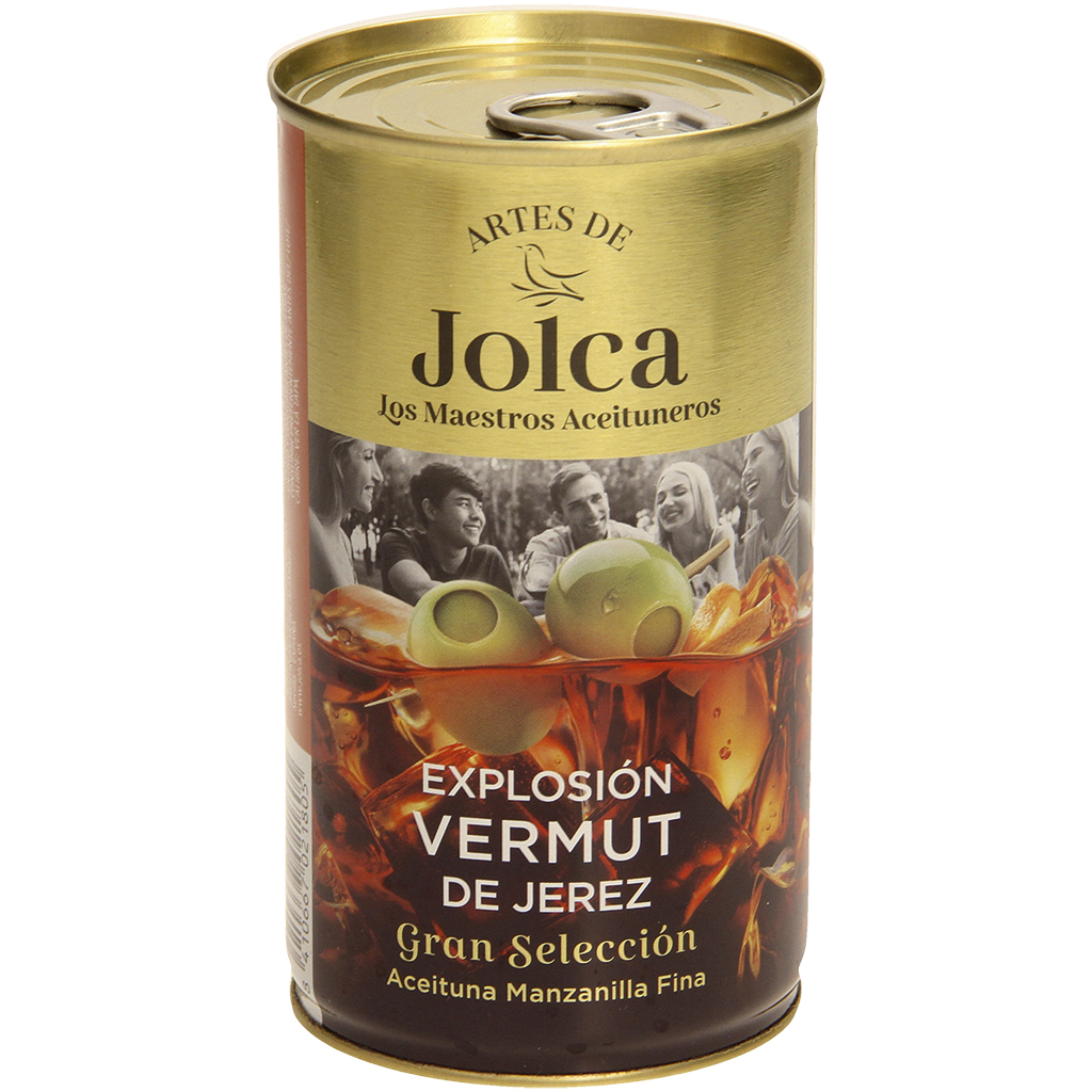 Groene olijven met vermoutvulling. Gepasteuriseerd.