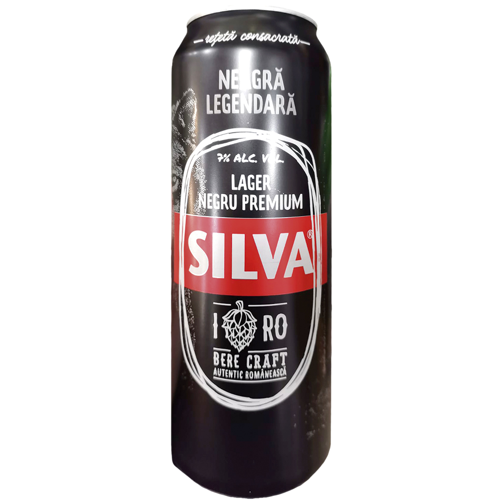 Пиво "Silva Craft Neagră", пастеризованное, 7 % алк.