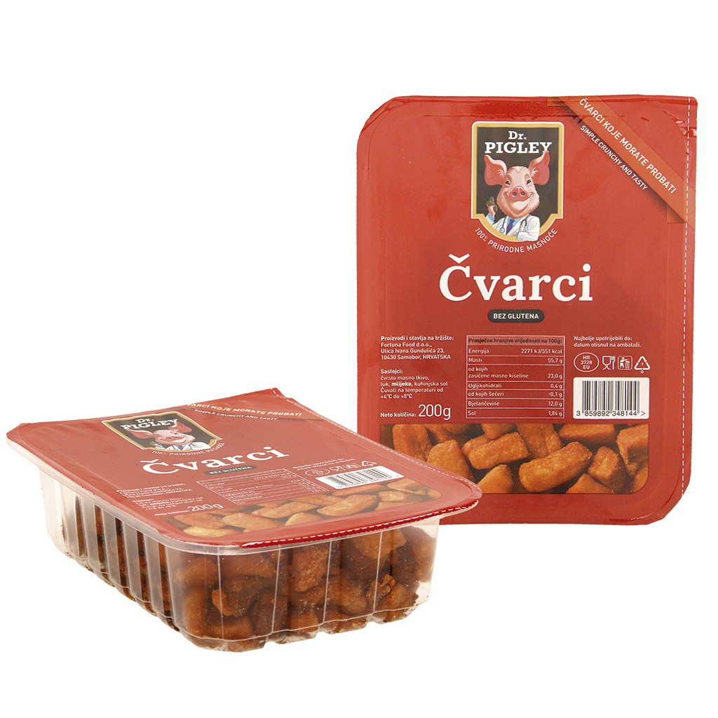 Cvarci - Хрустящие свиные шкварки с молоком и луком