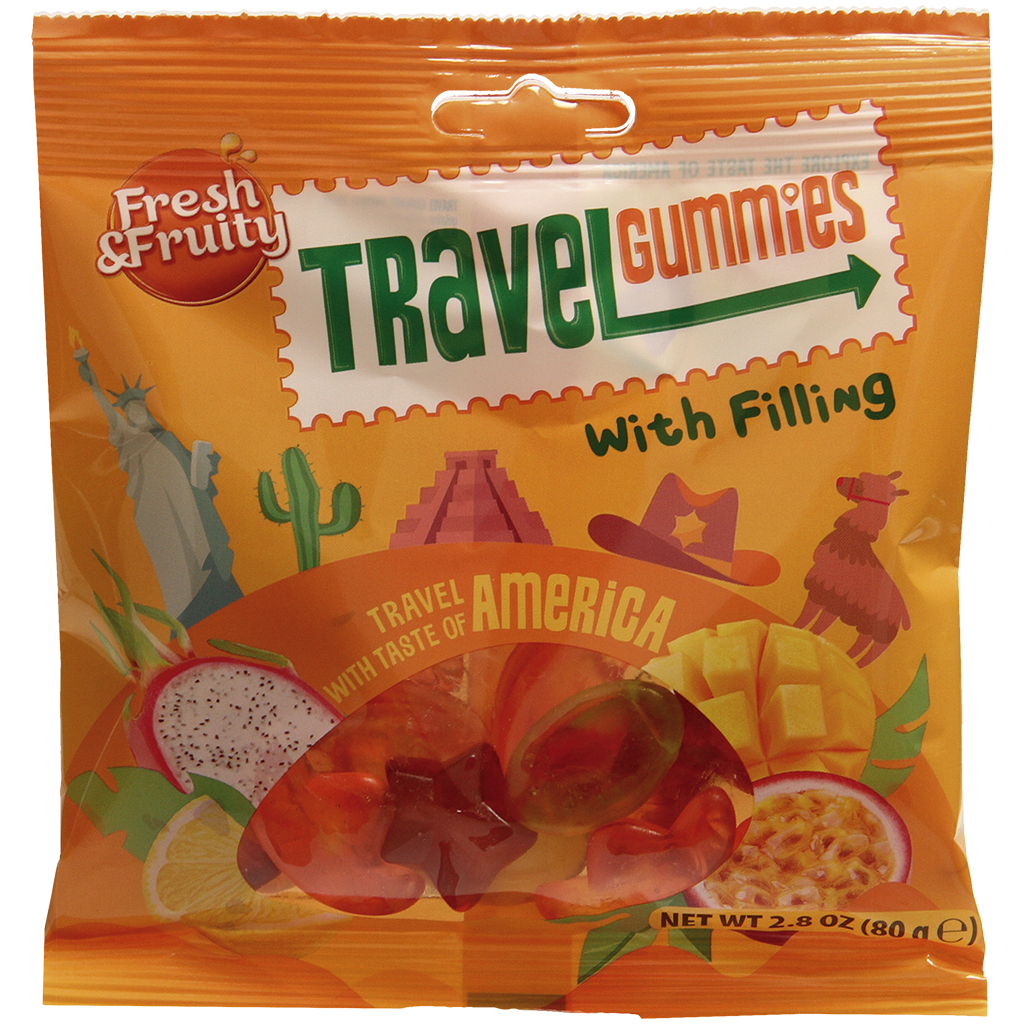 Fruitgummis met vulling (15%)