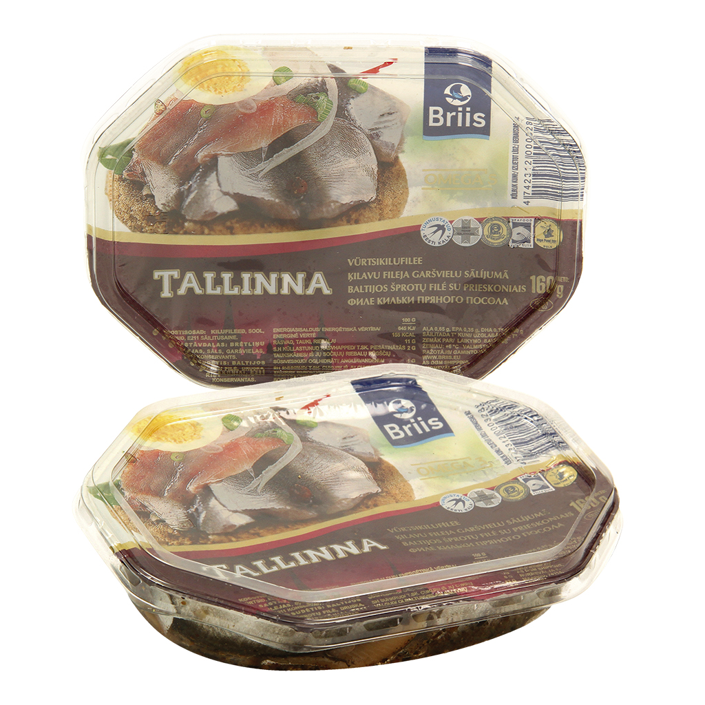 Spratfilets, gekruid.