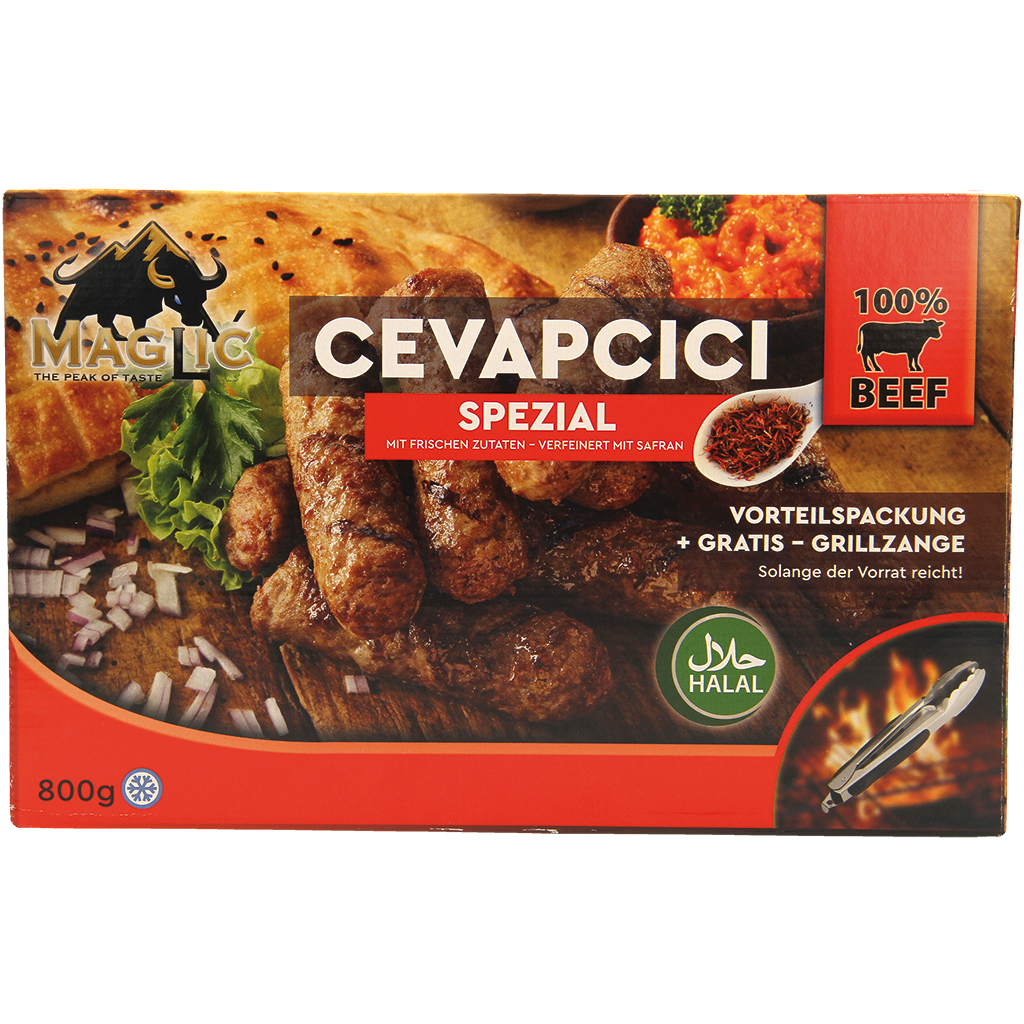 Gekruide gehaktrolletjes van fijngehakt rundvlees "Maglic sp