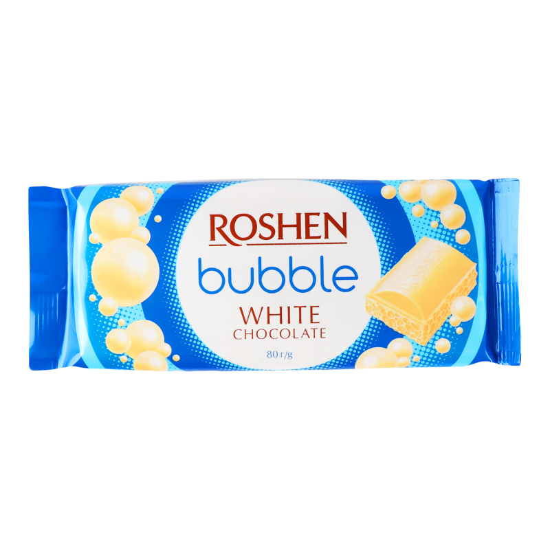Roshen witte chocolade met bubbels
