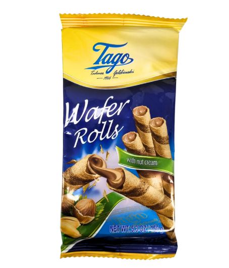 Tago wafelrolletjes met noten