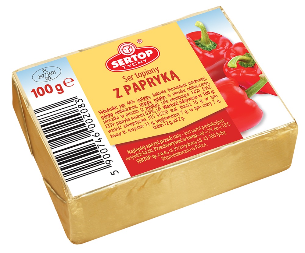 Sertop smeltkaas met paprika