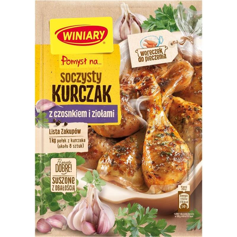 Winiary Idee voor sappige kip met knoflook en kruiden