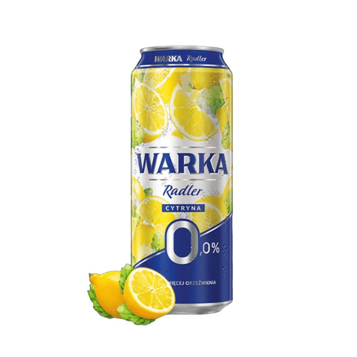 Warka Radler alcoholvrije bierdrank citroen
