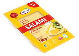 Mlekpol kaassalami in plakjes