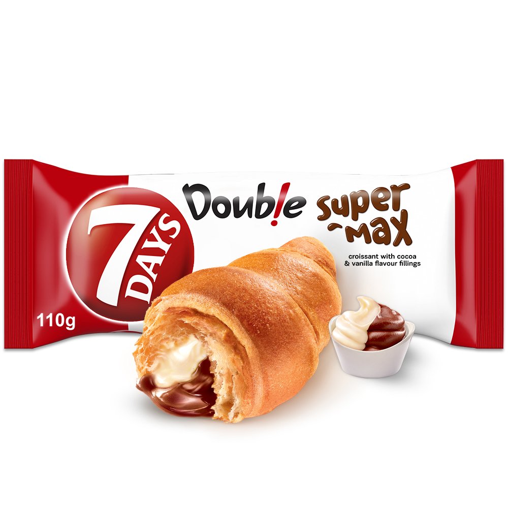 7Days Croissant Double supermax met cacao- en vanillesmaak