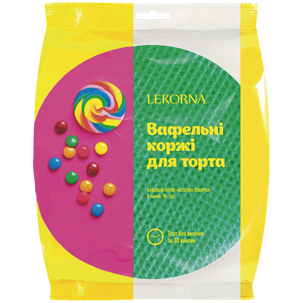 Mix van kleurrijke wafelbladen "Weselka Lekorna"