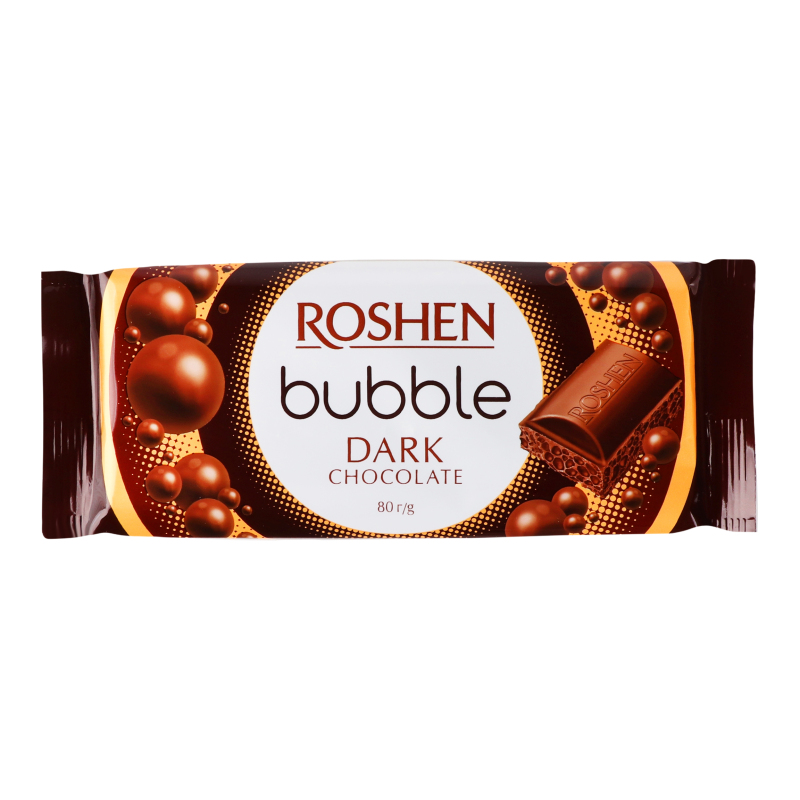 Roshen extra bittere chocolade met bubbels