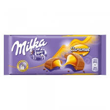 Milka melkchocolade met karamel