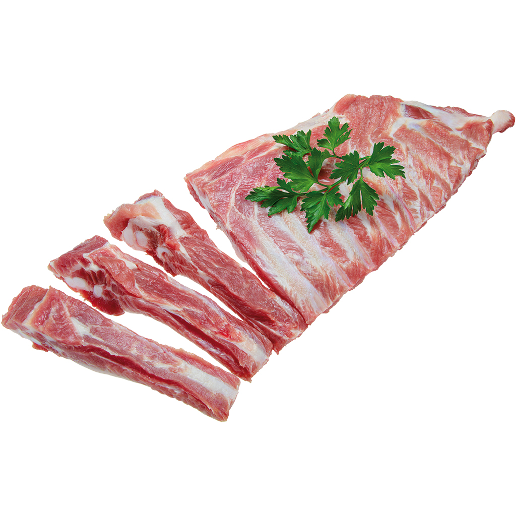 Varkensribben gesneden