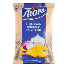 Mondelez Lyuks chips sour cream en onion 125g