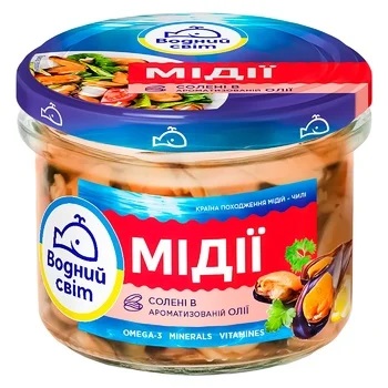 Vodnyi Svit Mosselen Gezouten Olie Midii