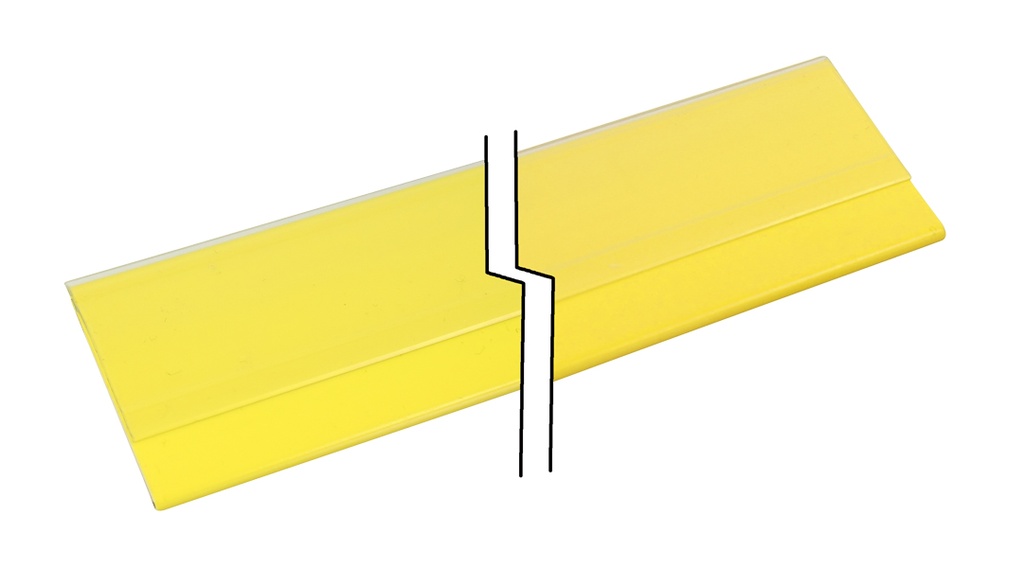 Prijslabel geel met rugstrip 989 mm