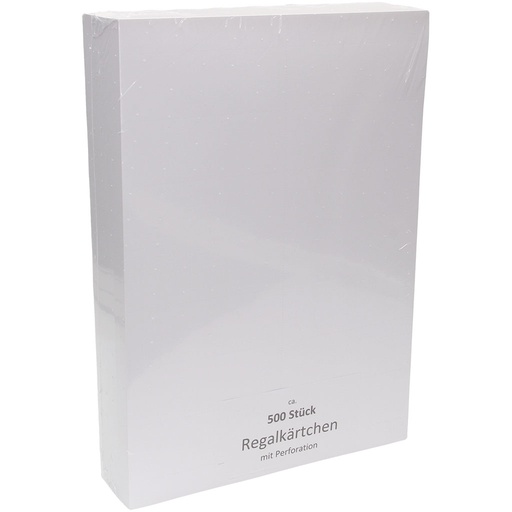Reklabels wit, 52,5 mmX40 mm, geperforeerd. 500 pagina's