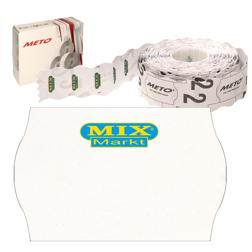 Labels voor handprijslabelprinter met "Mixmarkt"-logo 26X16 