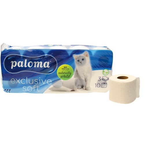 Toiletpapier 'Paloma Exclusive Soft Wit', 3 Laag.