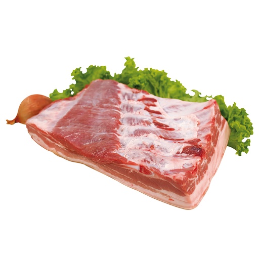 Varkensbuik gesneden