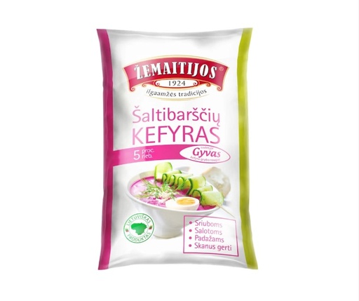 Кефир ŽEMAITIJOS ŠALTIBARŠČIŲ, 5% жирности