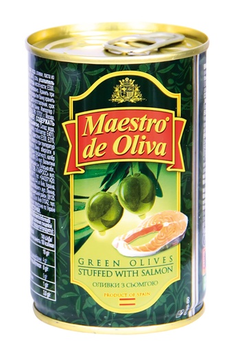 Зелёные оливки с семгой