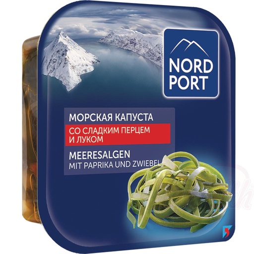 Zeewier ingemaakt met paprika en uiensmaak