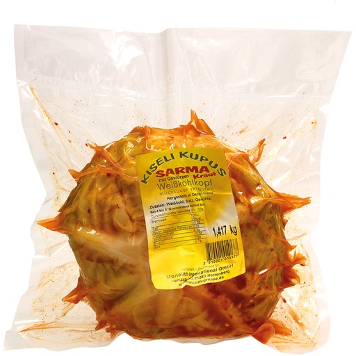 Gefermenteerde wittekool "Kiseli Kupus" gekruid