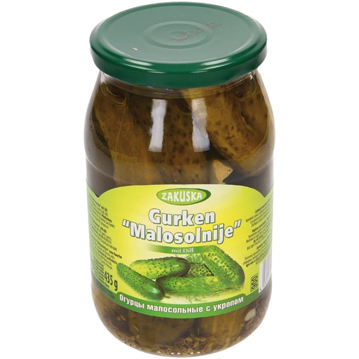 Ingelegde komkommers "Malosolnije" met dille
