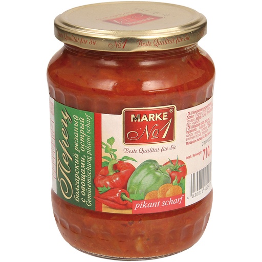 Болгарский перец резанный с овощами, острый