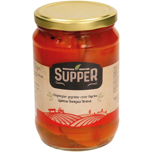 Ingelegde gegrilde rode paprika "Pikled grilled red paprika"
