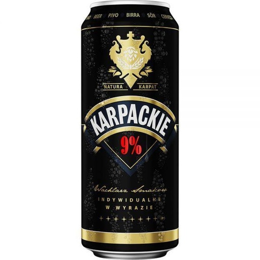 Karpackie bier 9% blik 0.5L