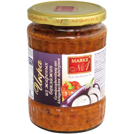 Groentebereiding van fijngehakte aubergines