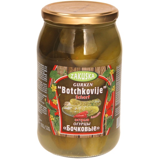 Zure augurken "Botchkovije", pittig