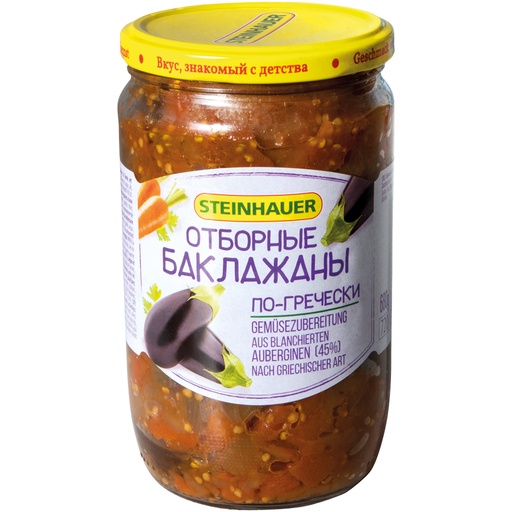 Овощной продукт из бланшированных баклажанов (45%), по грече