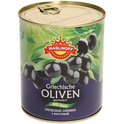 Griekse olijven met pit, gezwart