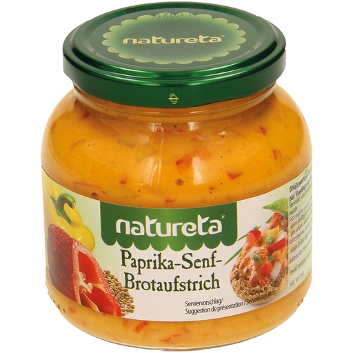 Paprika-mosterd broodbeleg. Gepasteuriseerd.