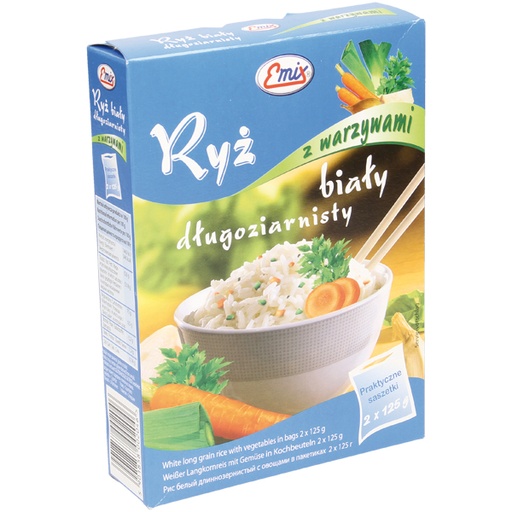 Langkorrelige rijst met groenten in een kookzak 2x125g