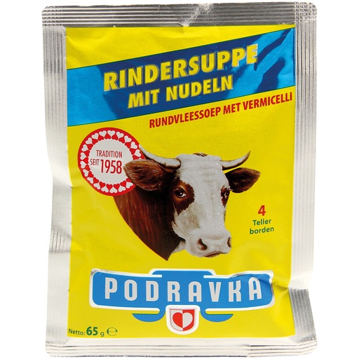 Rundvlees soep met noedels, droog product