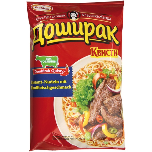 Лапша быстрого приготовления "Доширак Квисти" со вкусом говя