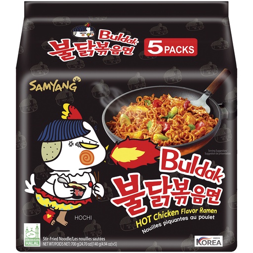 "SAMYANG" Instantnoedels naar Aziatische stijl – met pittige kippenvleessmaak (met suikers en zoetstoffen)