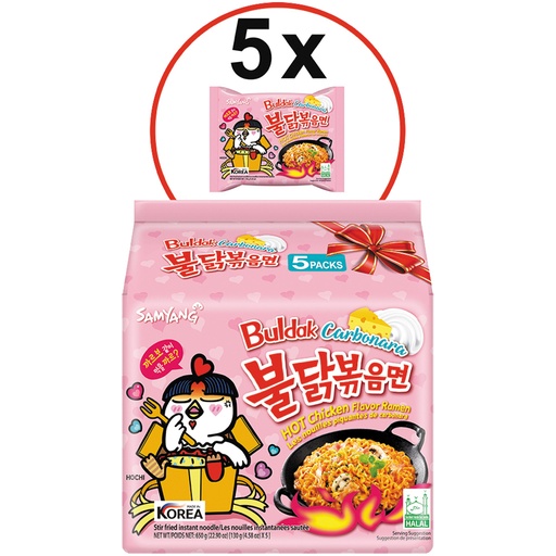 "SAMYANG" Instantnoedels naar Aziatische stijl - met pittige kip- en carbonara-smaak