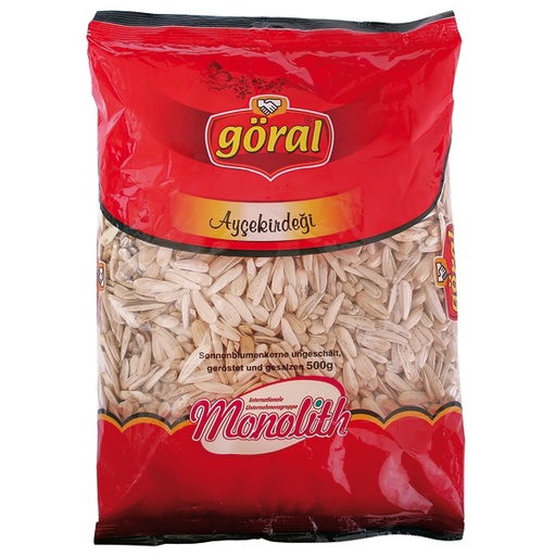 Witte gestreepte zonnebloempitten met schil, geroosterd en g