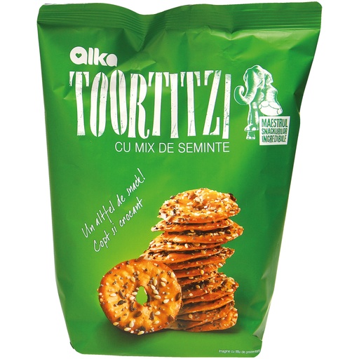 Snacks "Toortitzi" met zaadmengeling