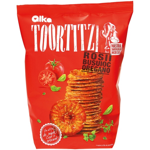 Snacks met tomaat, oregano en basilicum "Toortitzi"